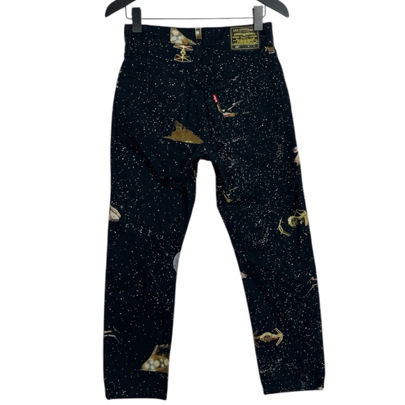 Levi’s X Star Wars 501 Original Straight Crop Jean size 25 in Black Multi - Picture 9 of 10